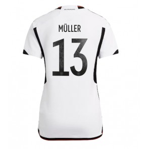 Tyskland Thomas Muller #13 kläder Kvinnor VM 2022 Hemmatröja Kortärmad